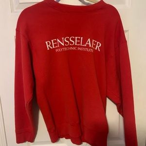 thrited red crew neck